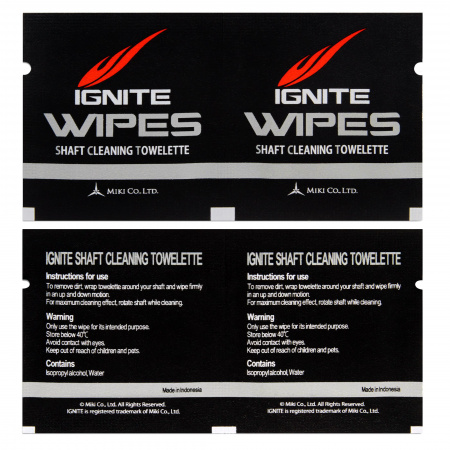 Салфетка для чистки кия Mezz Ignite Wipes Shaft Cleaning 100 шт.